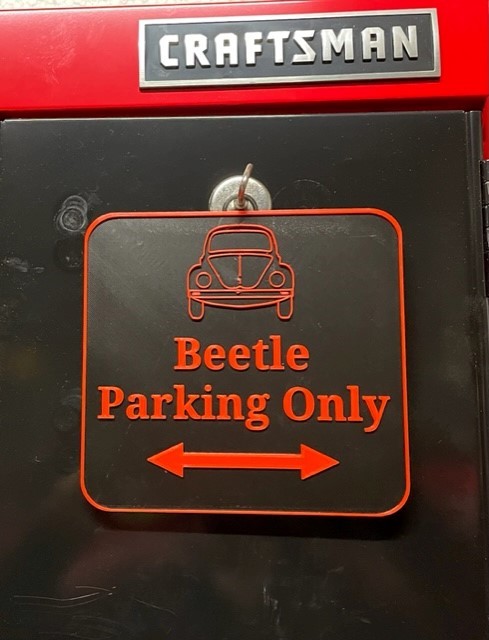 VW Beetle Parking Sign
