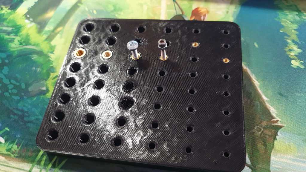 Testboard for metal threads in 3D prints 