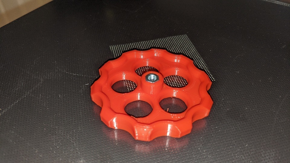 Ender 3 bed level wheel with Nyloc nut