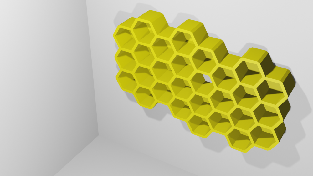 Honeycomb wall-mounted storage box