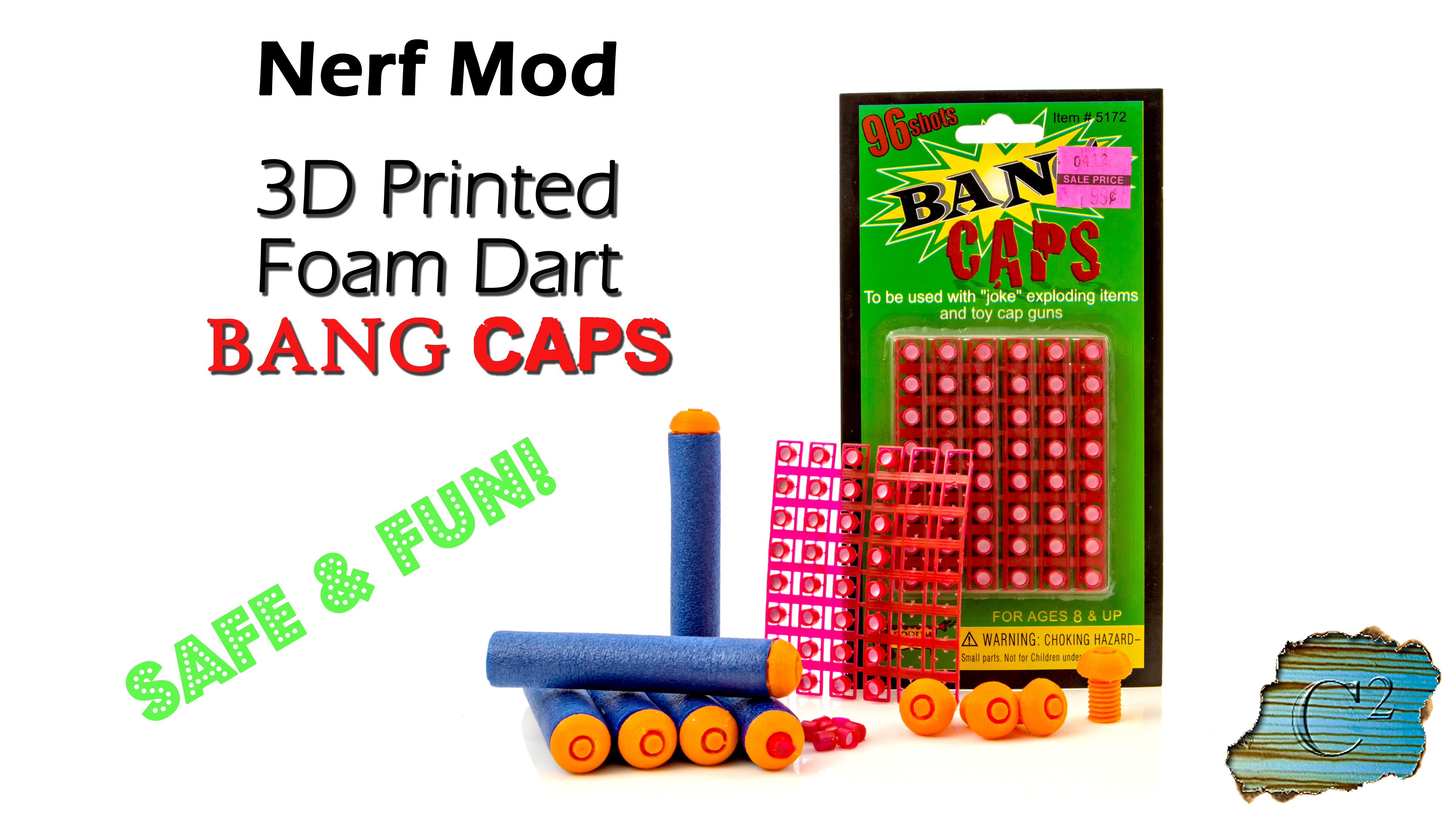 Extra-Loud Nerf Dart Tips:  Bang Cap Darts