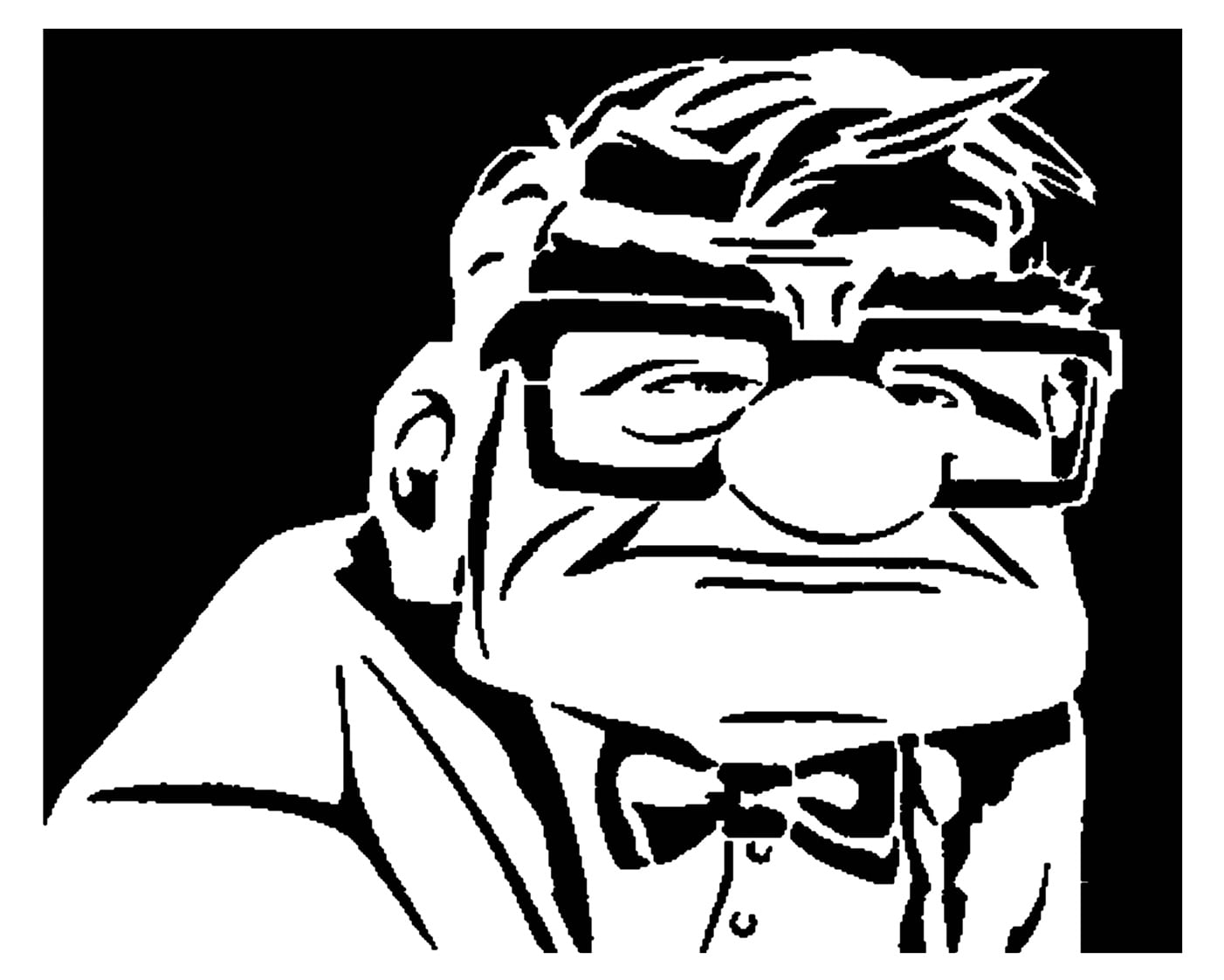 Carl Fredricksen stencil