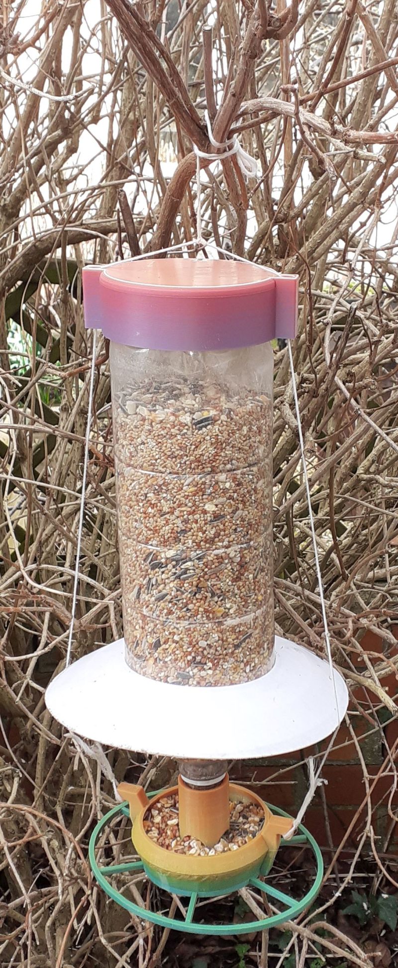Bird feeder - Free draining for Pop bottle and Wine bottle - Updated Jan 2022