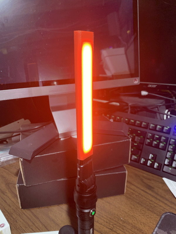Red lens for Braun LED stick flashlight