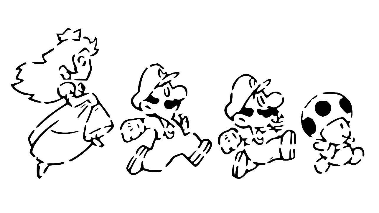 Super Mario Bros stencil