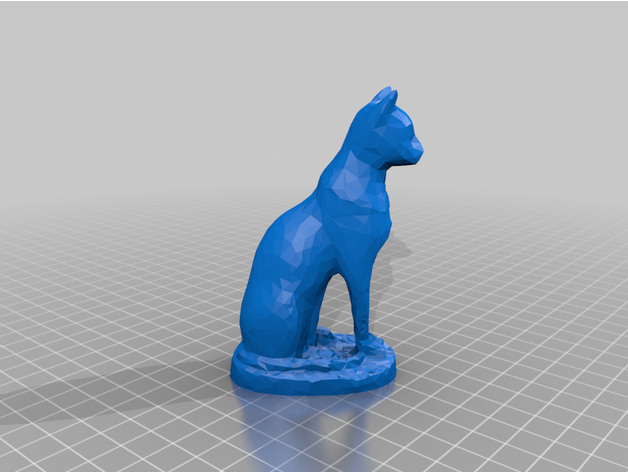 FICHIER pour imprimante 3D : animaux Featured_preview_Chat_Low_Poly_by_yiixpe