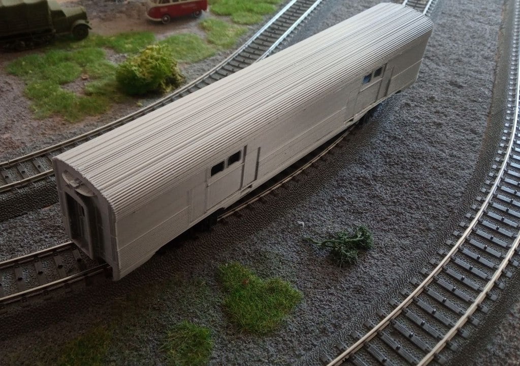 Amtrak streamliner Baggage car h0 scale