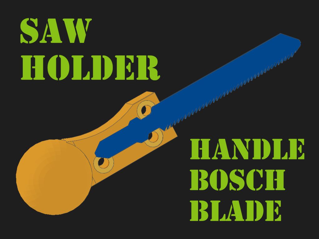 Saw holder- handle for blade