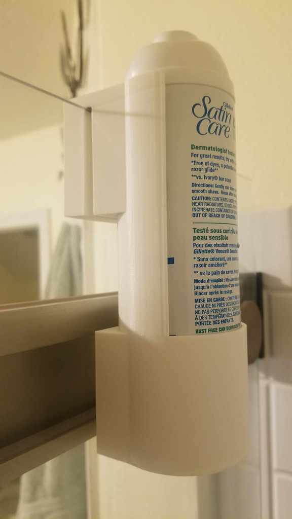 Shower Door Shaving Cream Can Holder