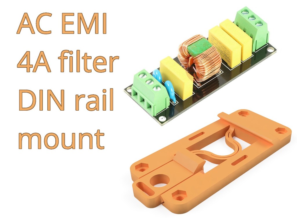 AC EMI 4A filter DIN rail mount
