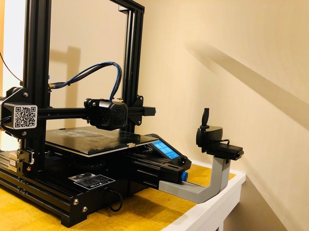 Webcam Mount with Cable Management for Creality Ender 3 V2 and Logi C920s