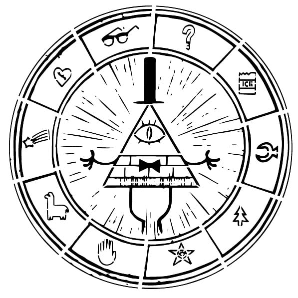 Bill Cipher stencil 2