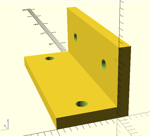 Customizable Angle Bracket with Four Holes