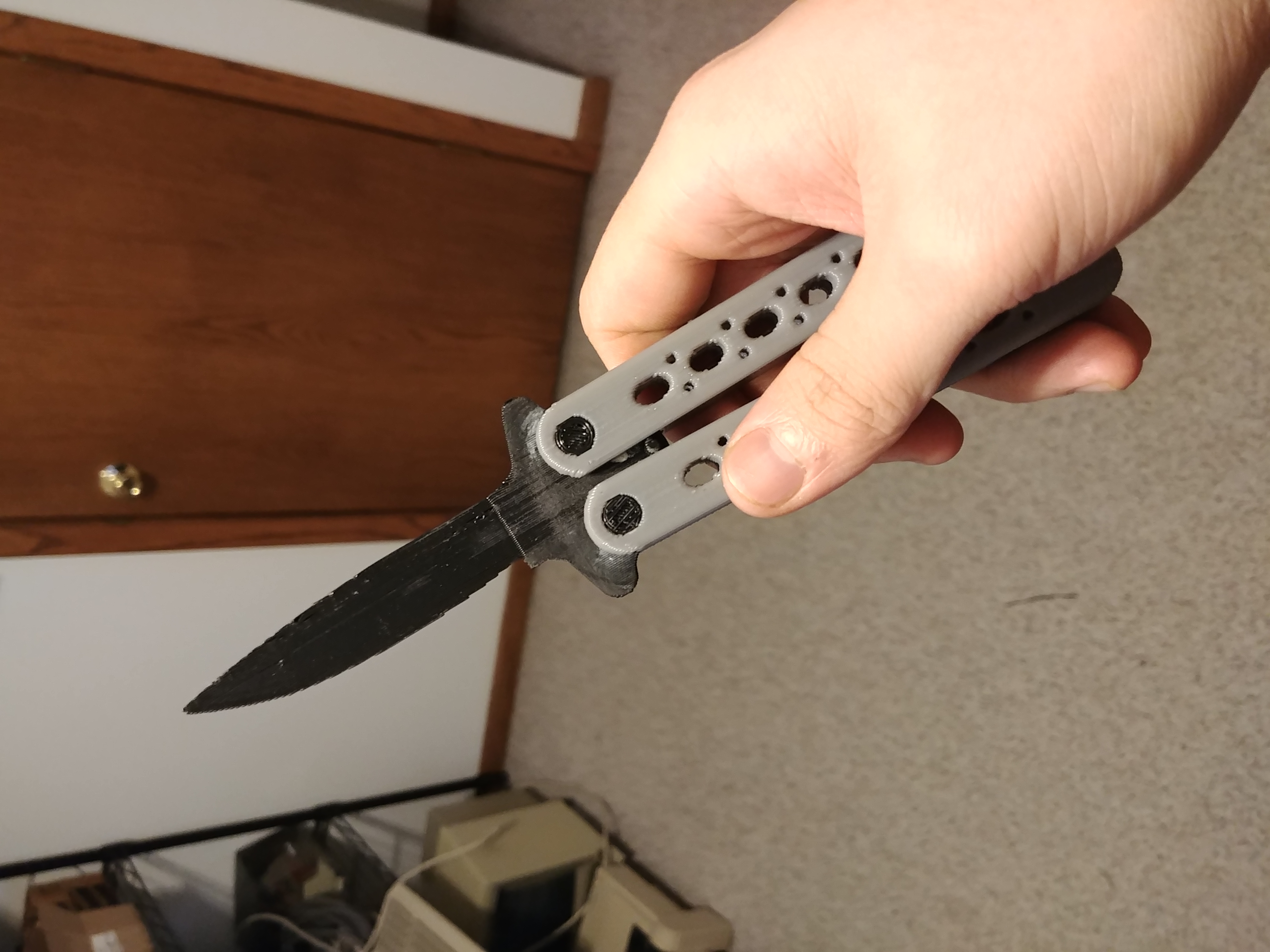 MakerModel42 Butterfly Knife (fully 3D printed)