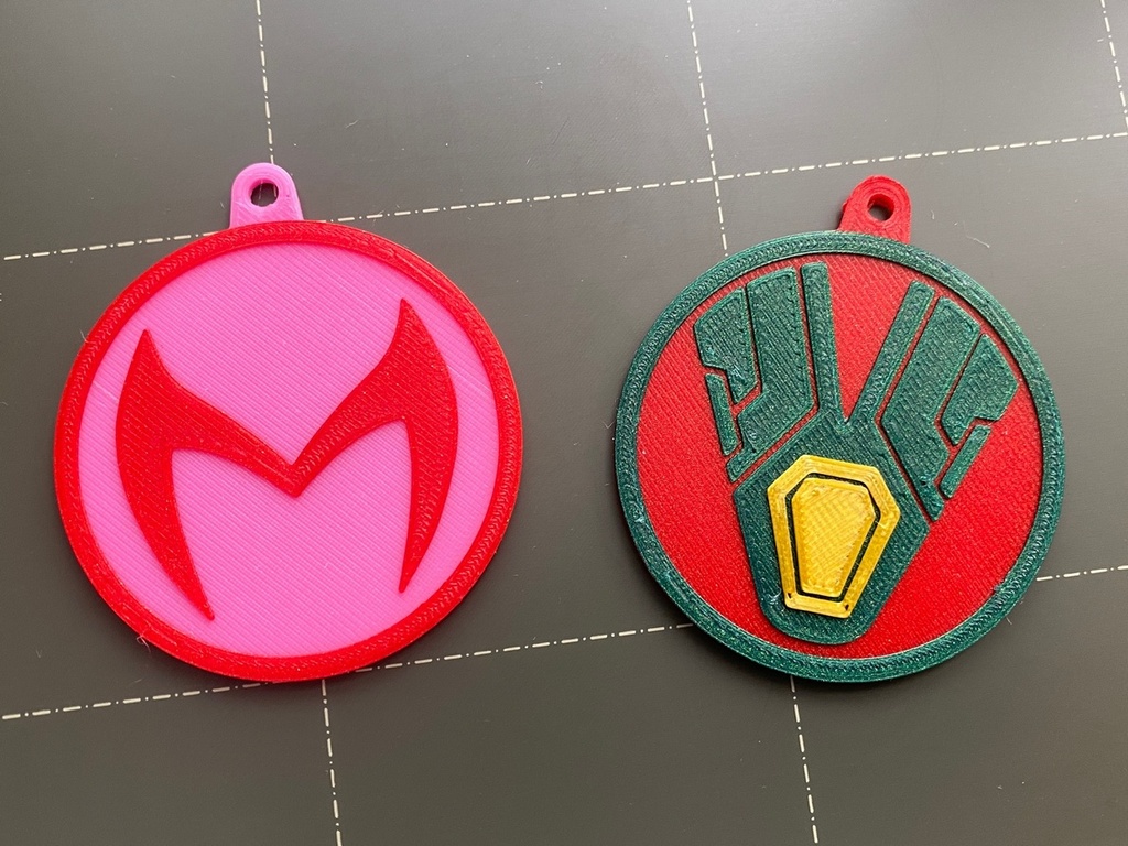 Scarlet Witch & Vision Keychains