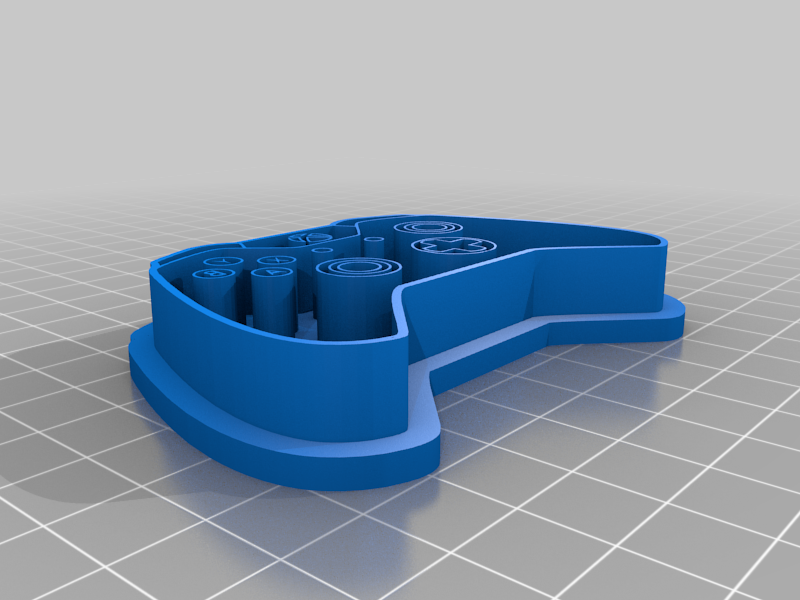 XBOX Controller Cookie Cutter with Logo and Buttons A,B,X,Y Imprints Full Design