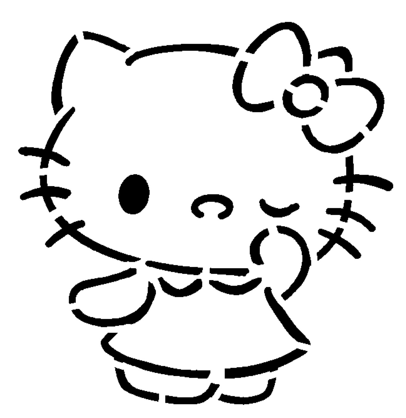 Hello Kitty stencil 3