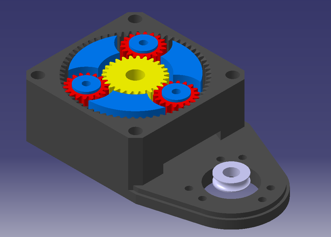 NEMA23 planetary gearbox with an encoder mount, 3.333 gear reduction ratio