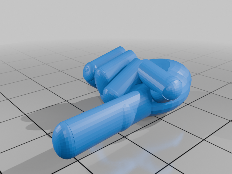 Many different hand poses! CC0 Anime Hand 3D Print Stopmotion Stop Motion Figure Free Blender