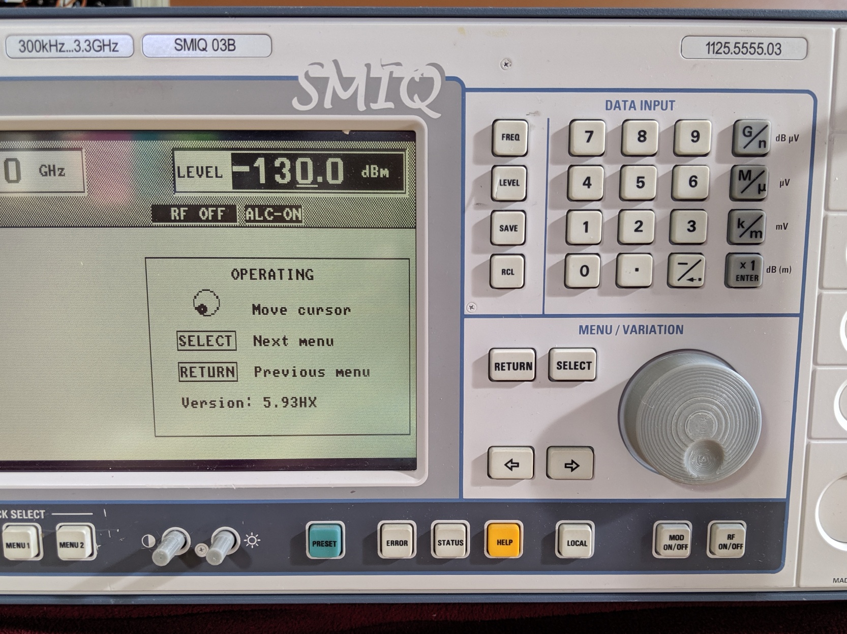 Rohde & Schwarz SMIQ/SMT/SME Signal Generator compatible knobs