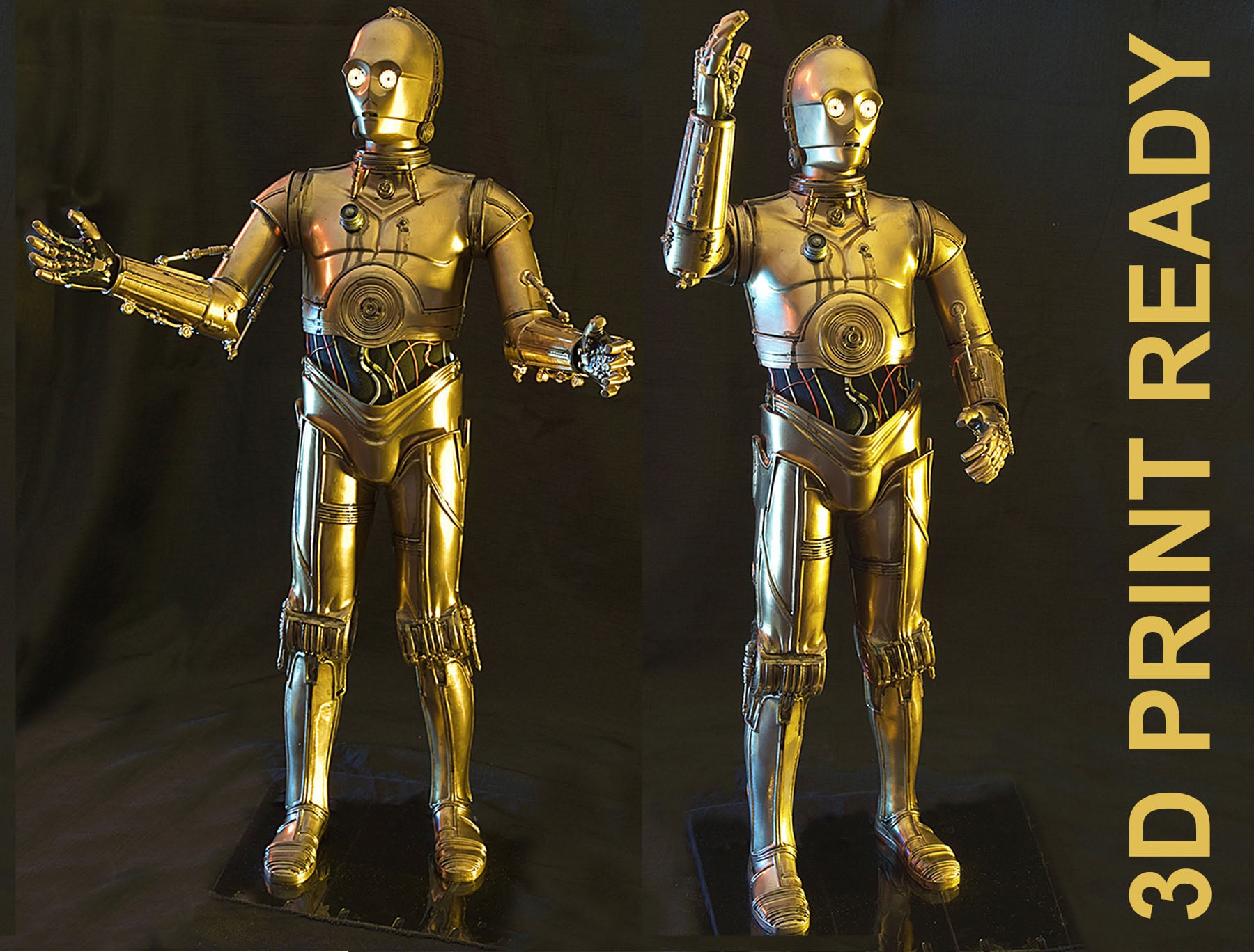 C3PO 1-3 Scale HQ Articulated Complet