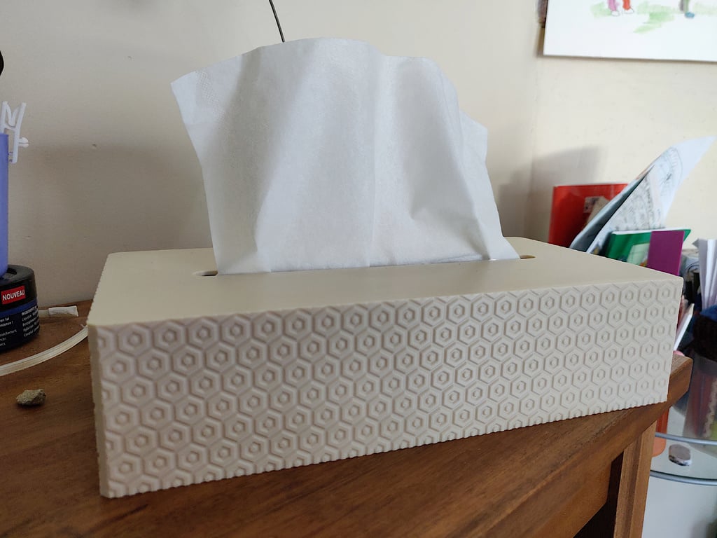 Simple texture tissue box