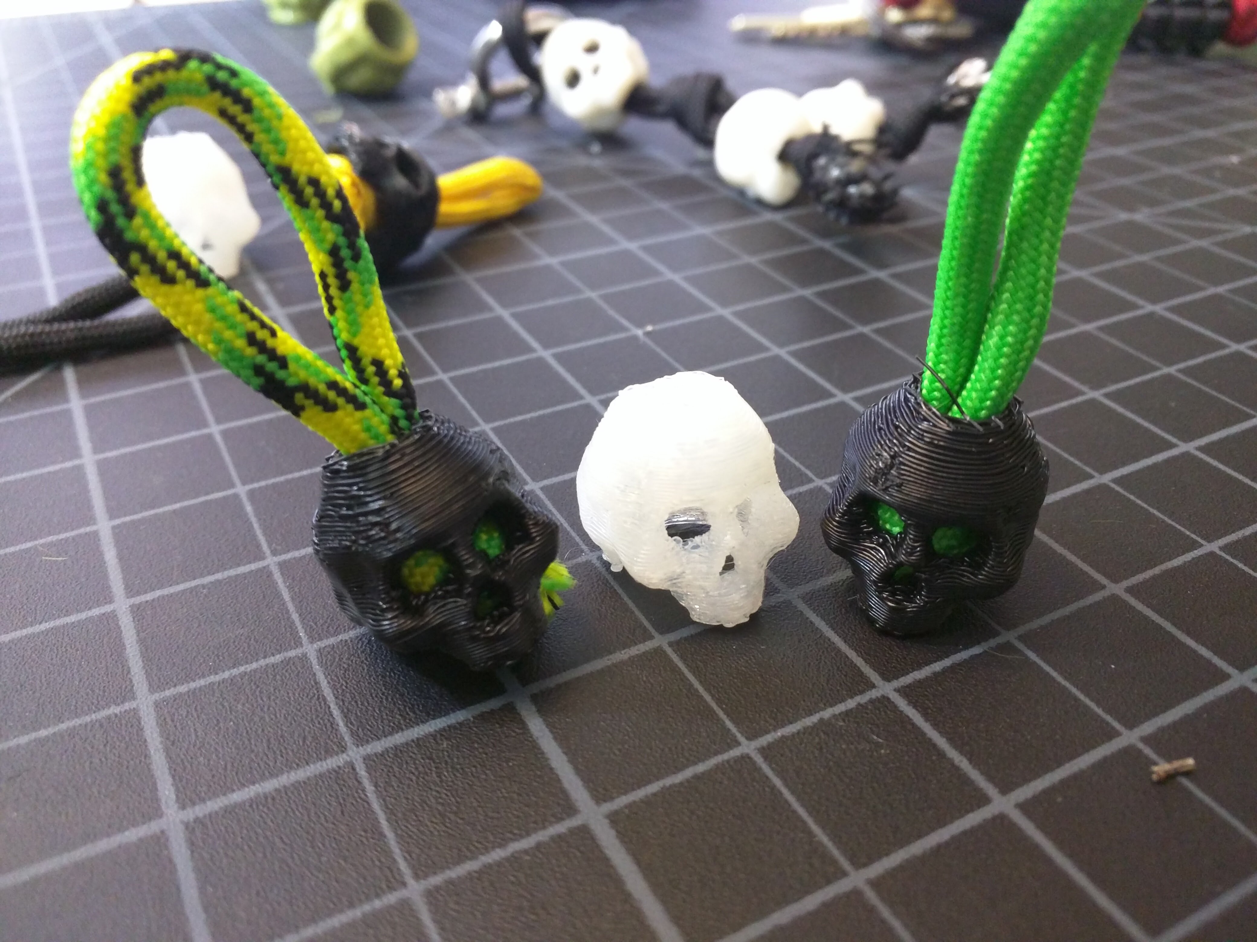 Skull Beads and Zipper Pulls