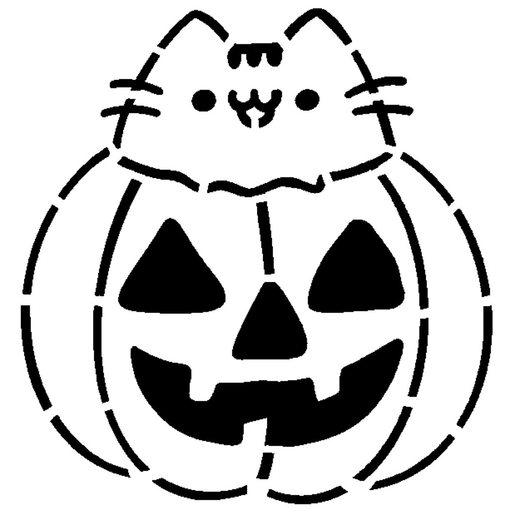 Cat Jack O Lantern stencil