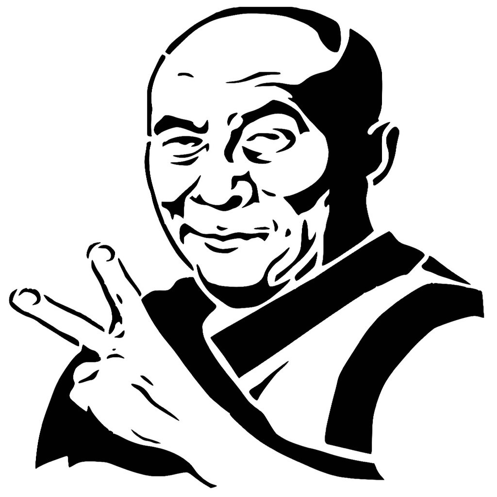 14th Dalai Lama stencil