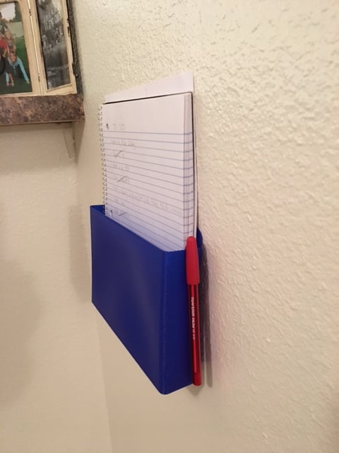 Wall Mounted Paper and Notebook Holder