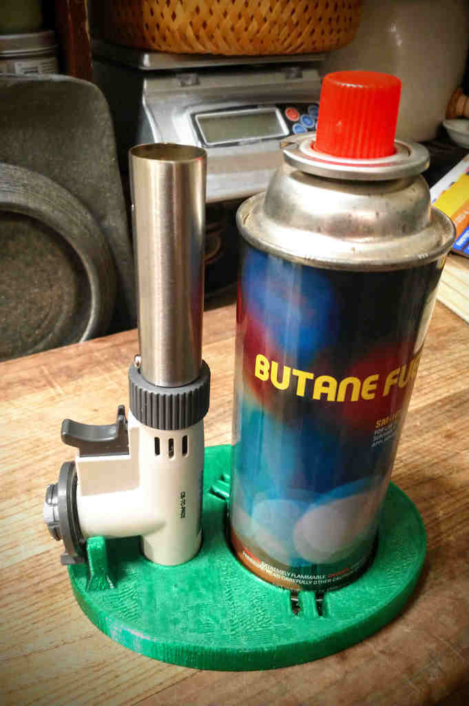 Stand for Iwatani torch & butane canister (updated: 9/7/2020)