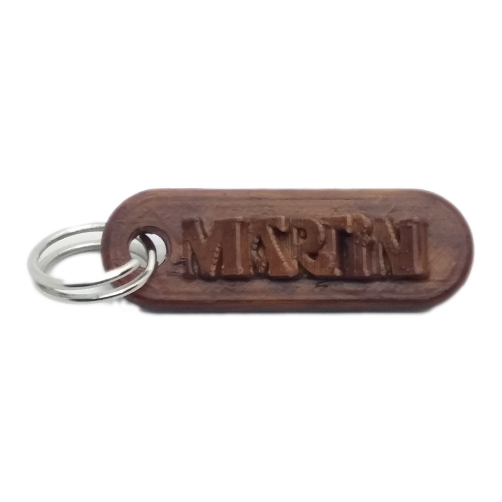 MARTIN Personalized keychain embossed letters