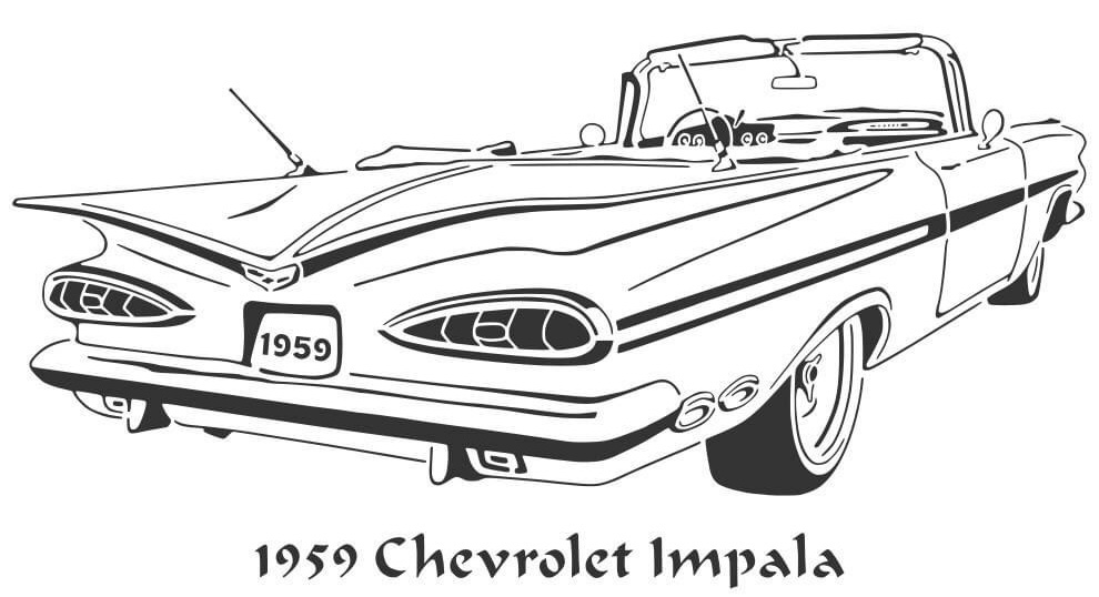 1959 Chevrolet Impala stencil