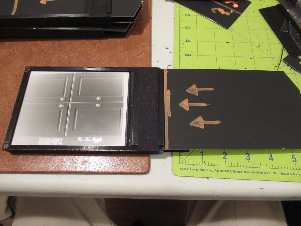 Polaroid custom 4x5 film holder for pack film back