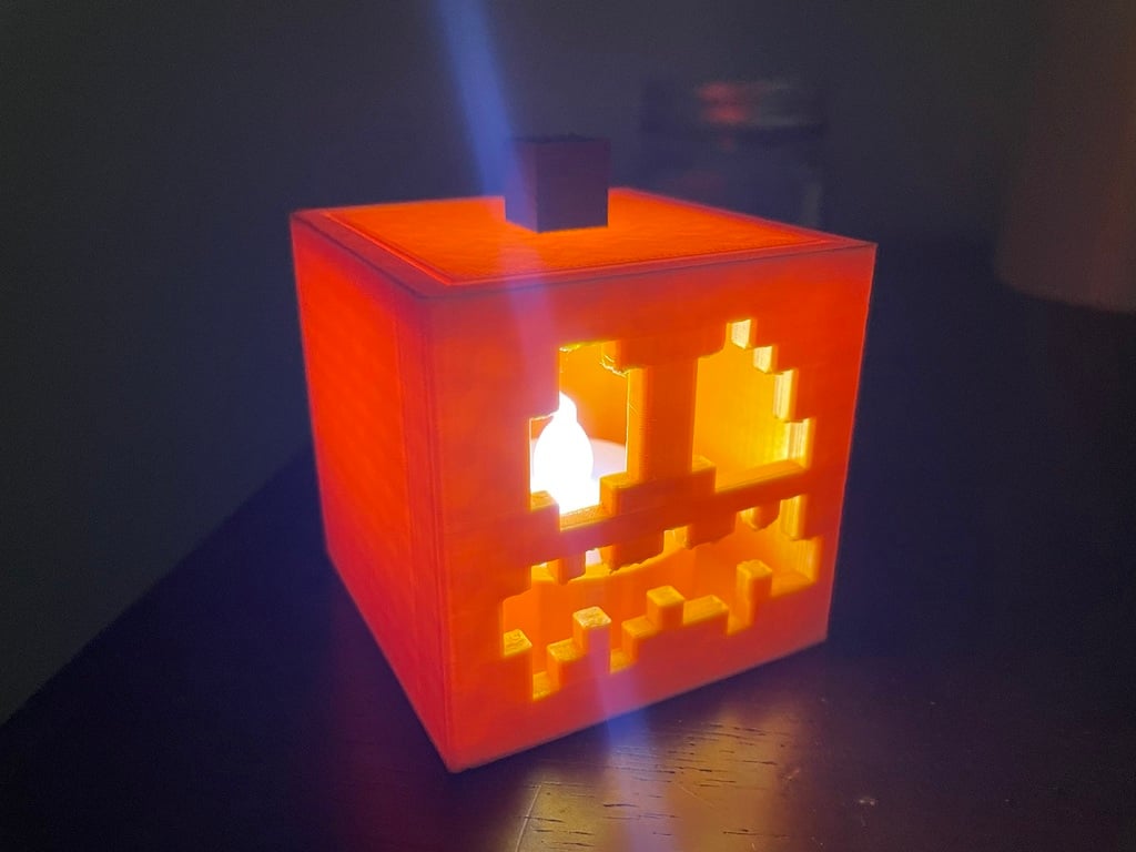 Minecraft Jack-o-Lantern Tealight Lamp