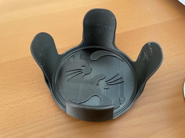 Yin-Yang Cat Coaster Holder
