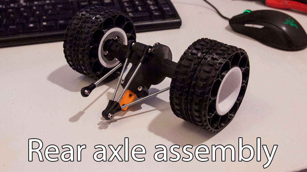 Printed truck V2: Rear axle