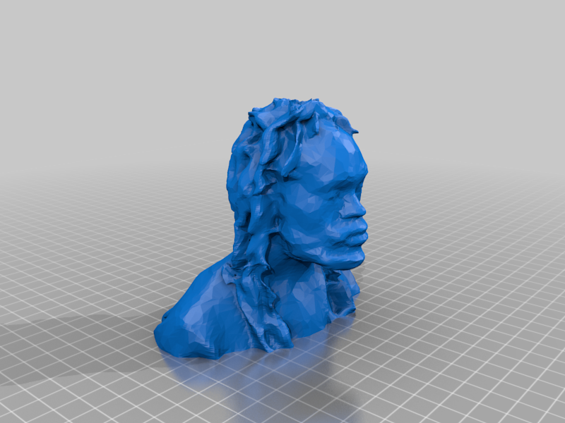 AI-Generated 3D Bust Model - Man with Dreadlocks
