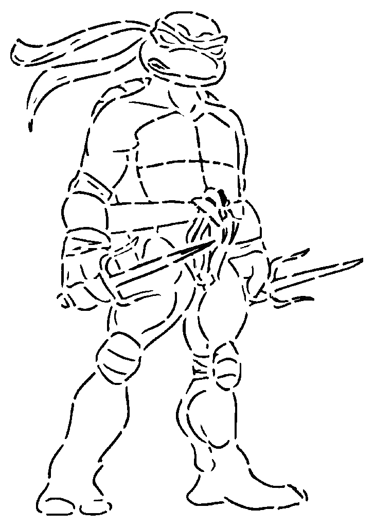 TMNT Raphael stencil 2