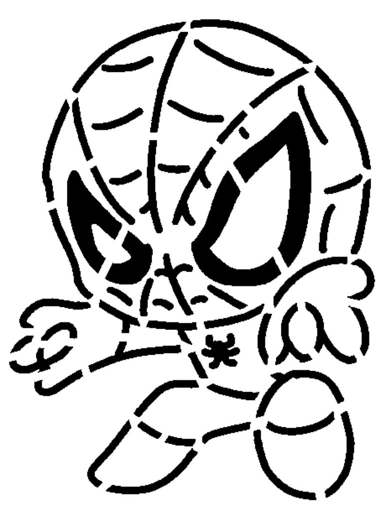 Spiderman stencil 18