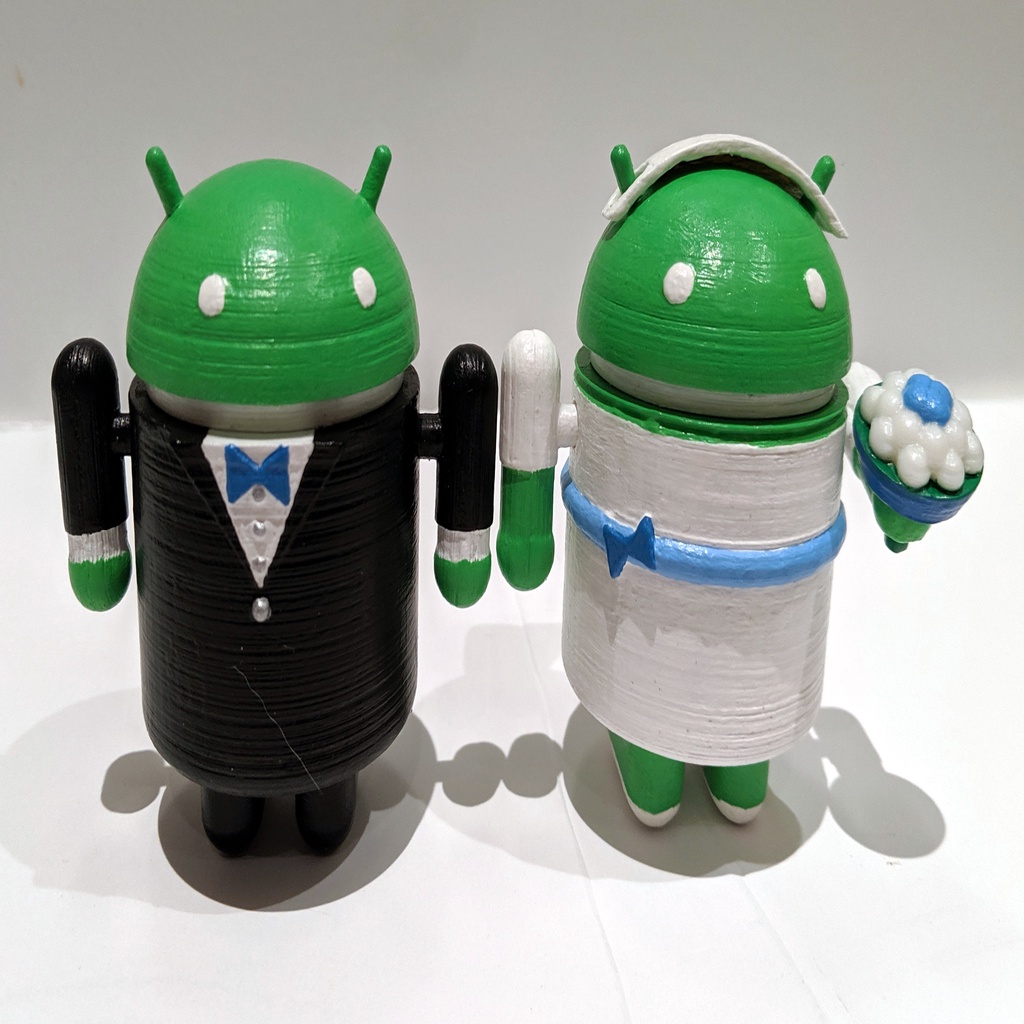 Android Bride & Groom Figurines
