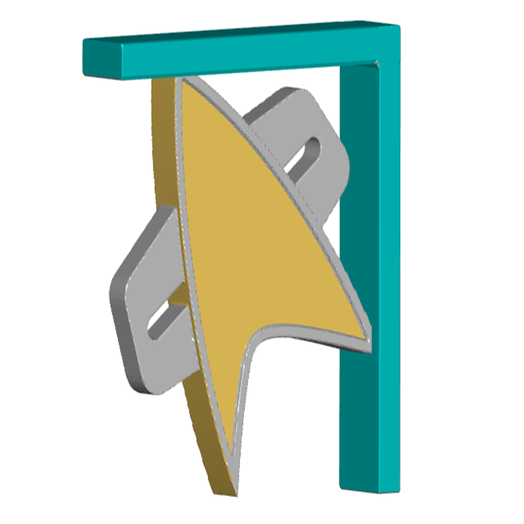 Voyager Com Badge Shelf Bracket (Screw or Tape Mount)