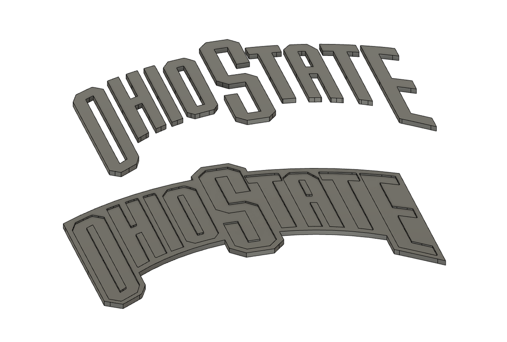 Ohio State Logo (separate letter STLs)