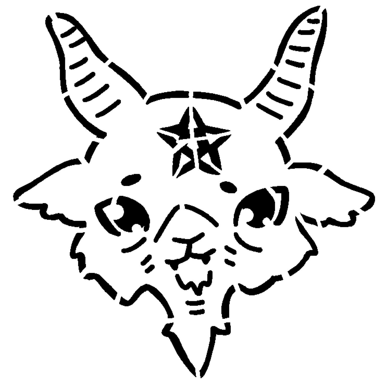 Satanic Goat stencil