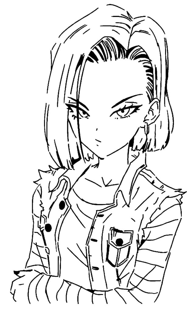 Android 18 stencil 3