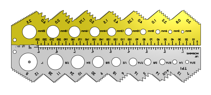 Metric and Imperial Thread Gage