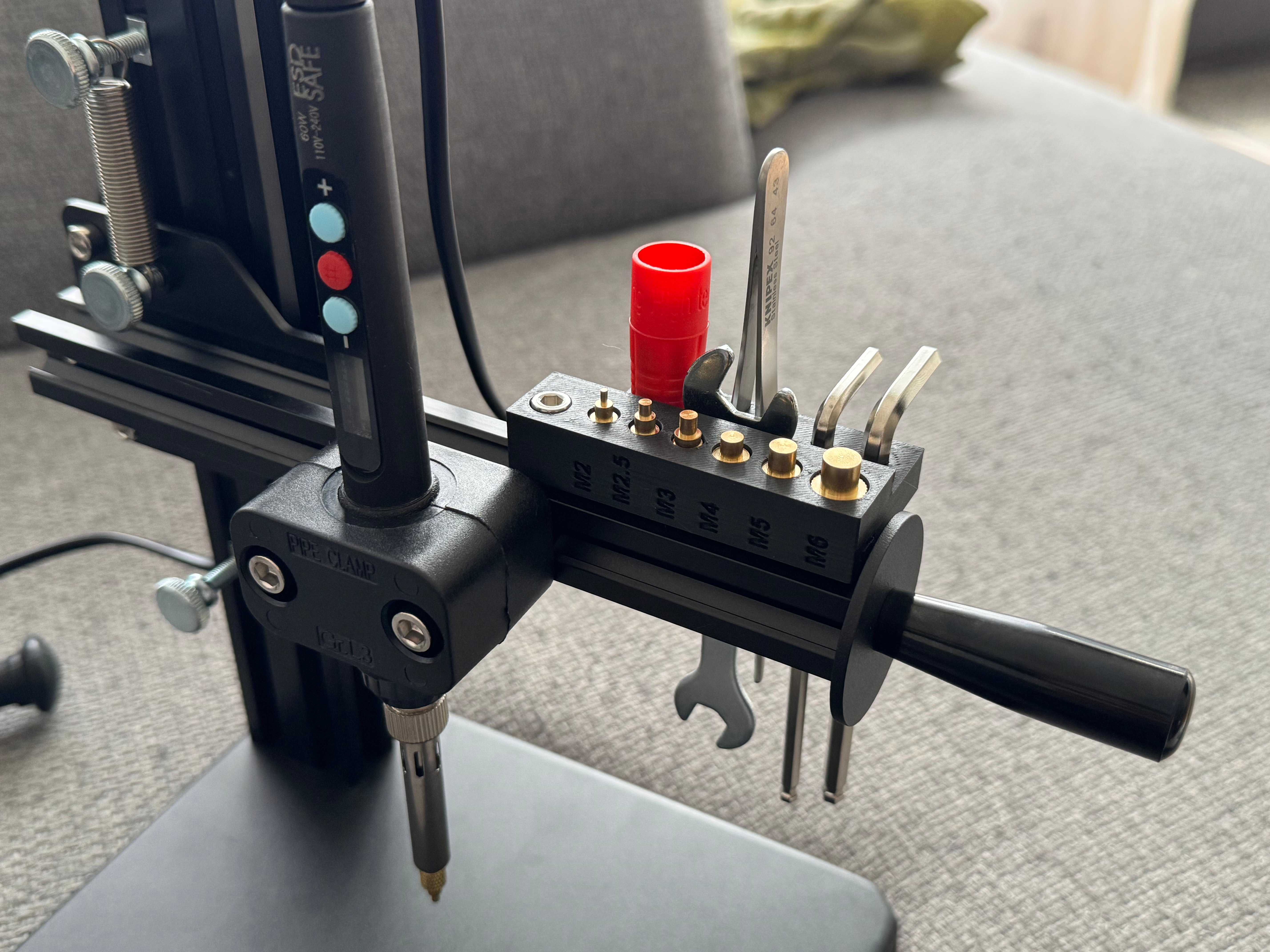 Brass thread insert tool organizer