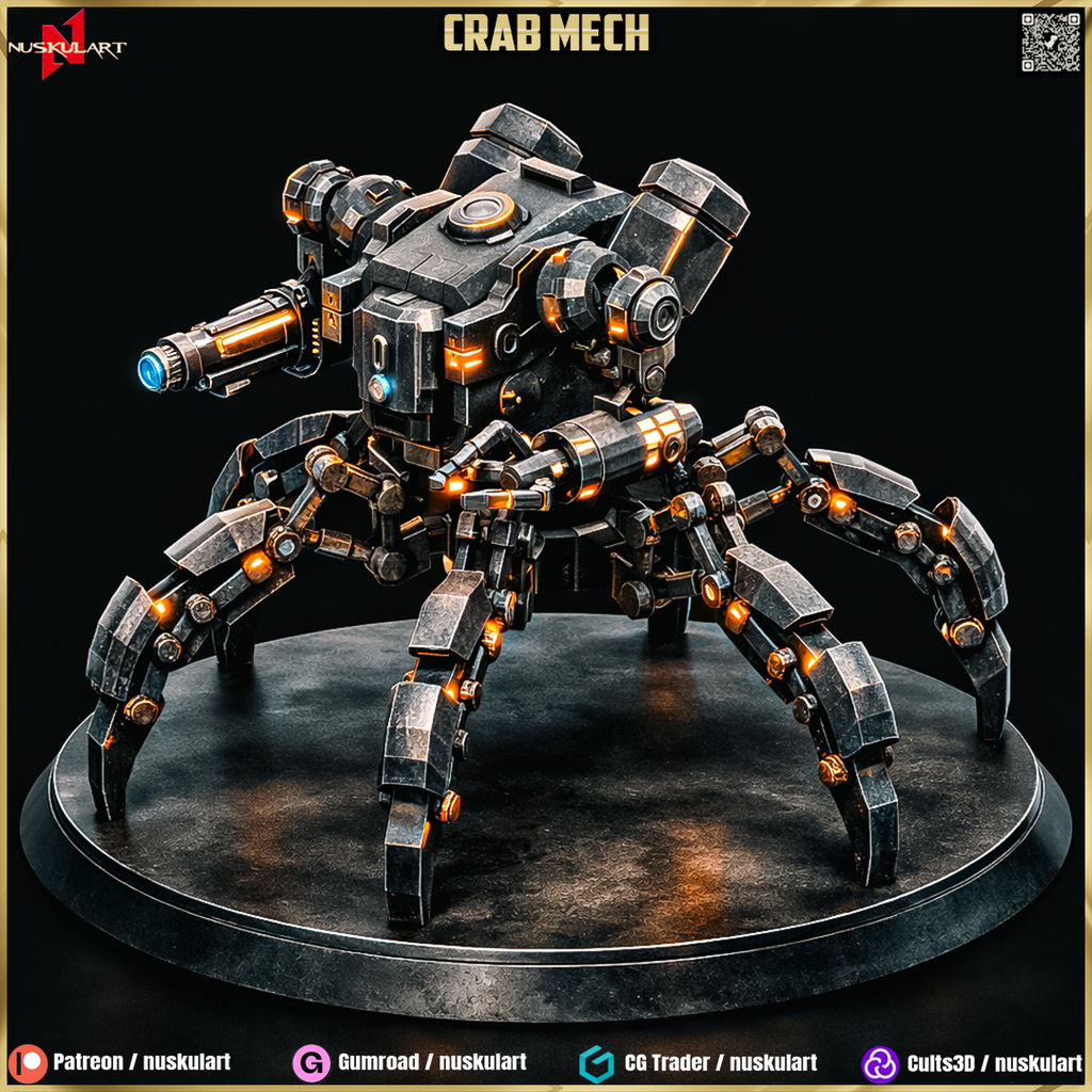 Crab Mech Mech Collection 1/48 Scale STL