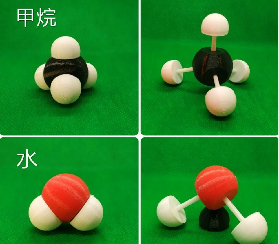 molecular model with Cotton bud 