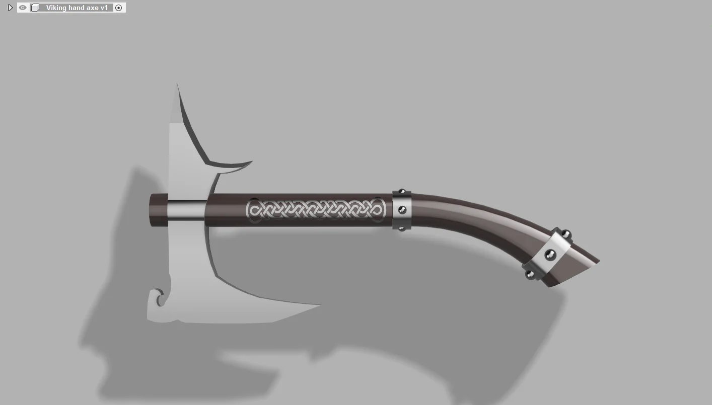 Miniatura 3 do modelo 3D Viking Eagle Hand Axe